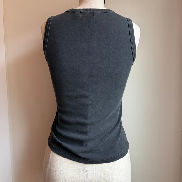 Zara Basic Graphic Tank Top Rose & The Blues Band Black Women’s L - Picture 4 of 7